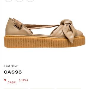 FENTY PUMA espadrille creepers size 8 never worn